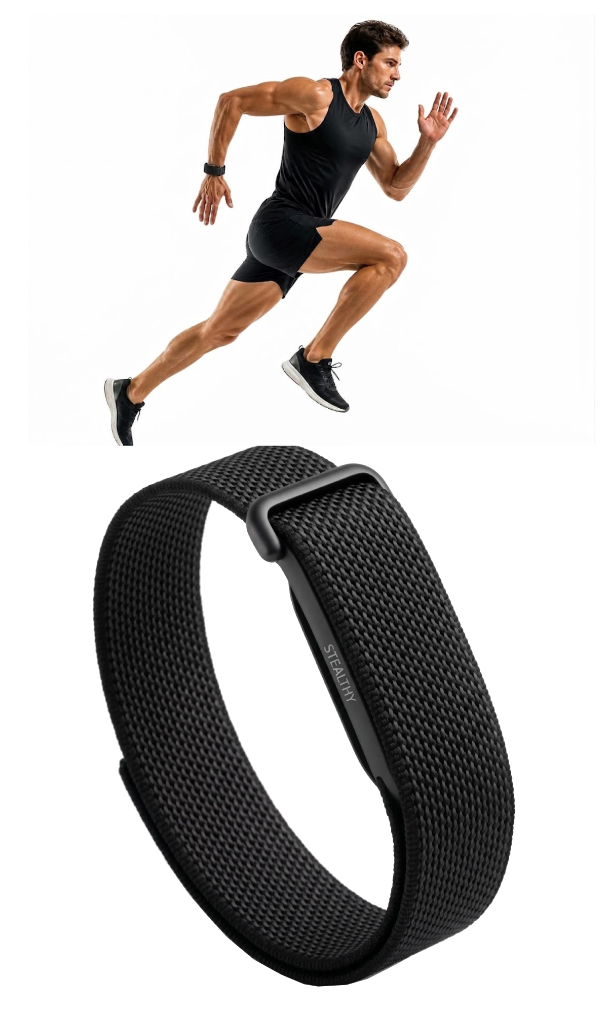 The Stealthy sensor module fitted into the rugged sports band